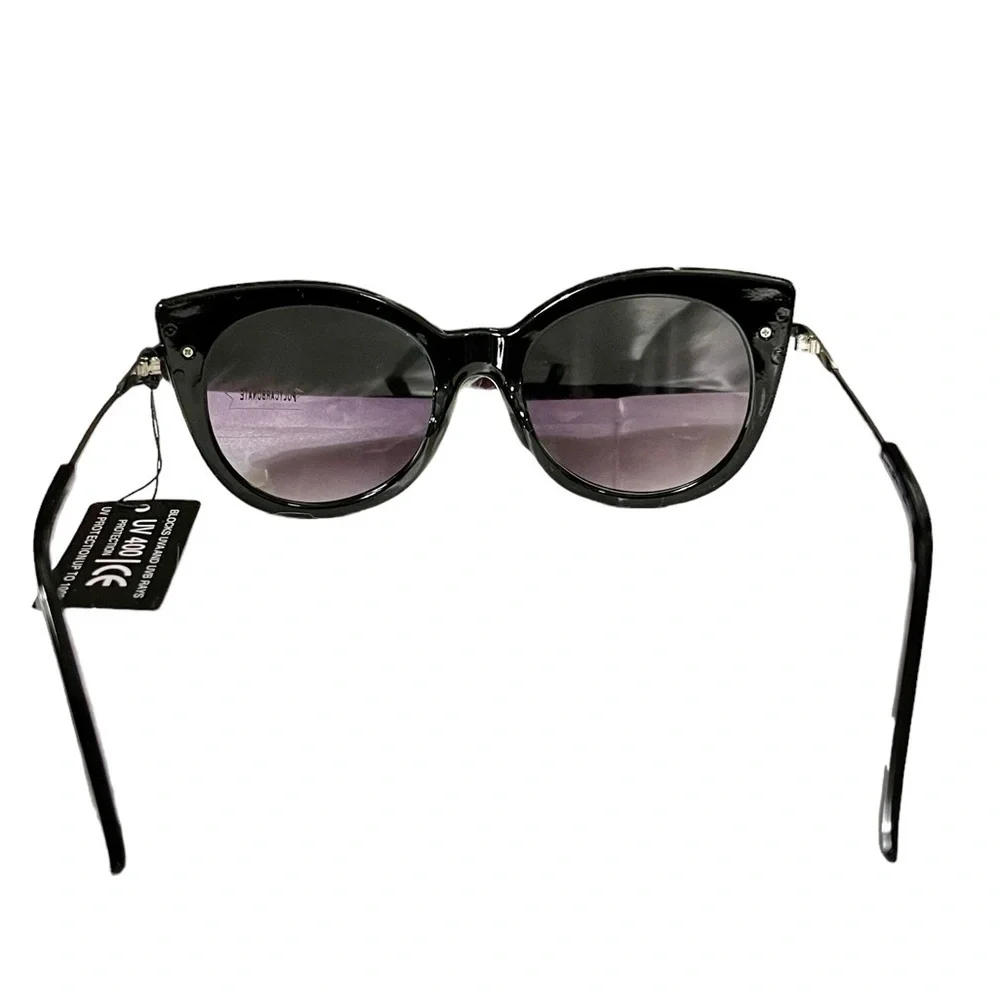 Cat’s Eye Fashion Sunglasses Black UVA/UVB Protection New
